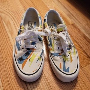 Vans UltraCush Lite Sneakers Retro Palm Trees Pattern Sz 6.5